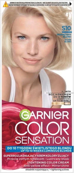 Barvilo za lase Garnier Color Sensation Super Lightening S10 Silver Blonde, 1 kos