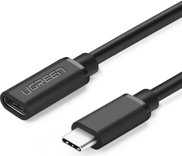 Podaljšek kabel USB-C 3.1, 4K, 60W, 0,5 m, črn — UGREEN