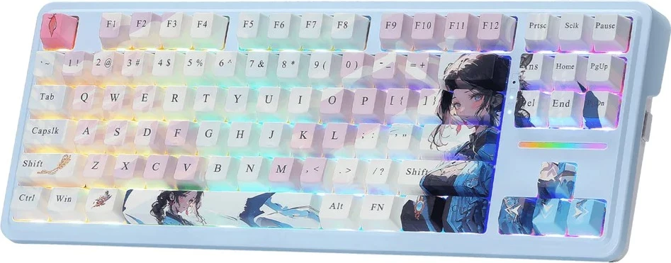 Mehanska tipkovnica 80% (TKL), RGB, brezžična/žična, modra Redragon Antonium PRO K728AK-RGB-PRO