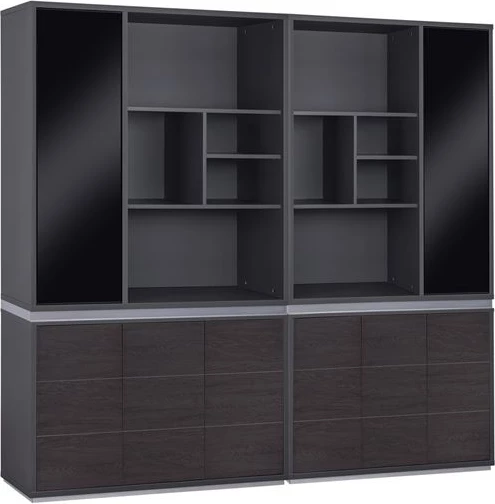 Set 2 kosov profesionalne pisarniške knjižnice iz rožnatega lesa FH11199