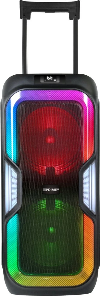 Avdio karaoke sistem PRIME3 APS91, 2 brezžična mikrofona, LED, črn