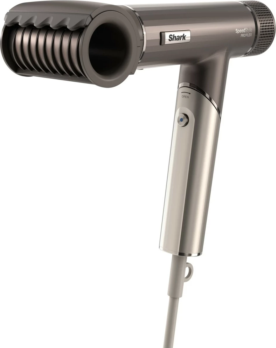 Sušilec za lase SpeedStyle Pro Flex HD542EU Shark, 1700 W, ionizacija, 4 dodatki, srebrne barve