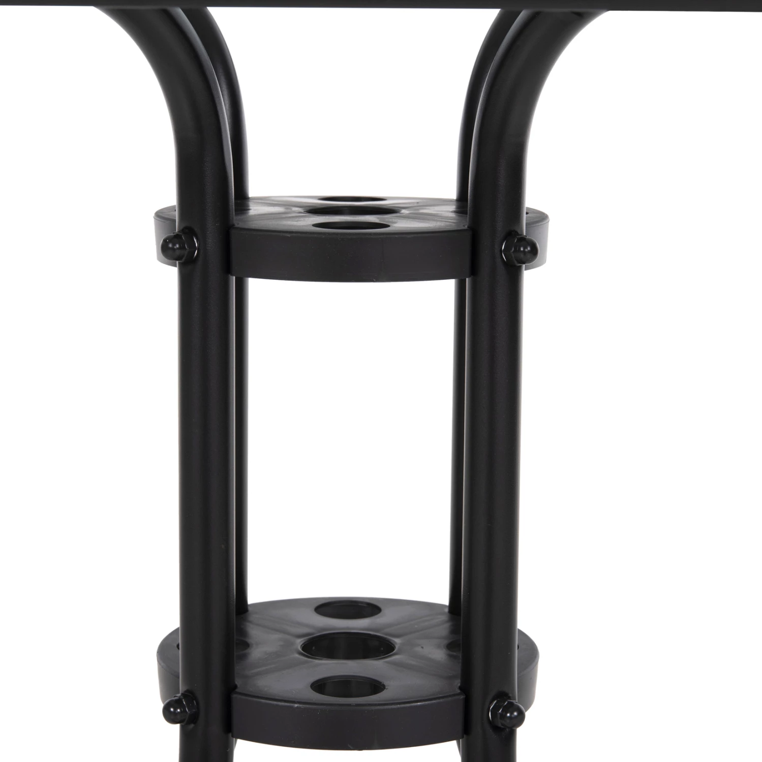 Zunanji kvadratni miza FIGO FH5036.03 iz črnega kovinsko-steklenega materiala 70Χ70Χ70H cm