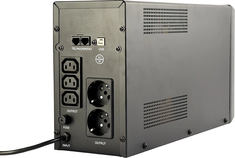 UPS 2000 VA, 1200 W z LCD, Gembird EG-UPS-035, črn