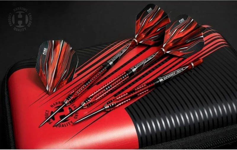 Športne dart puščice Harrows, unisex, črno-rdeče