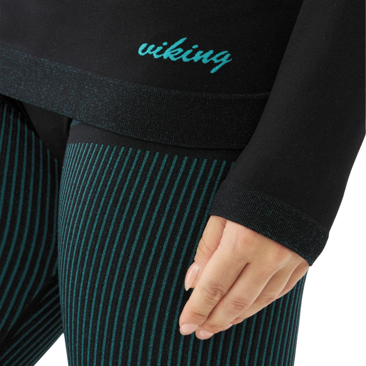Termoaktivno spodnje perilo za ženske Viking, črno-zelena