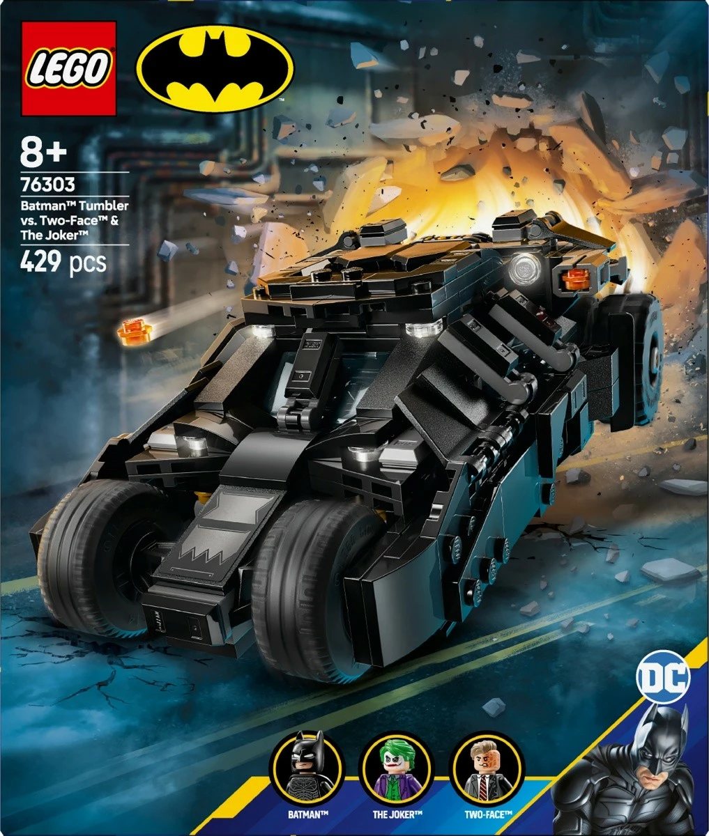 Set gradnje Batmobile Tumbler LEGO 76303, 429 kosov, za otroke, plastika