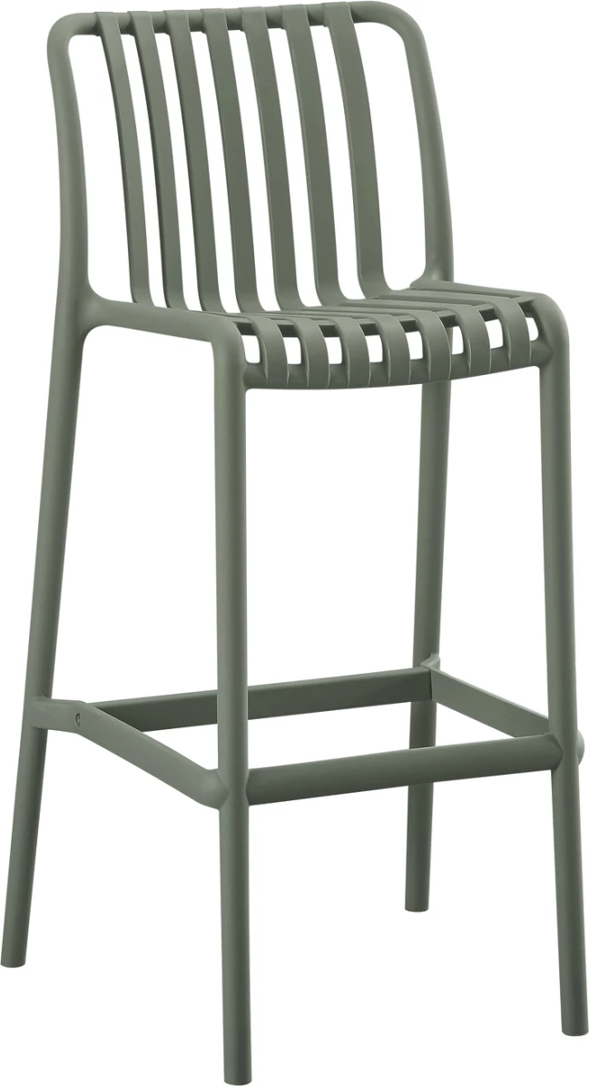 Barski stol iz polipropilena CONVEE FH6098.07 temno olivna 38,5x49,5x102H cm