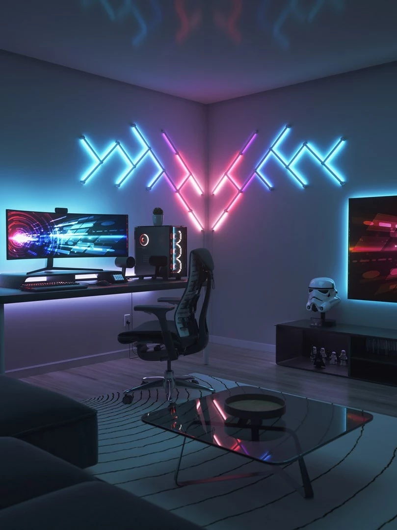 Set razširitve Nanoleaf Lines, 3 kosi, bel