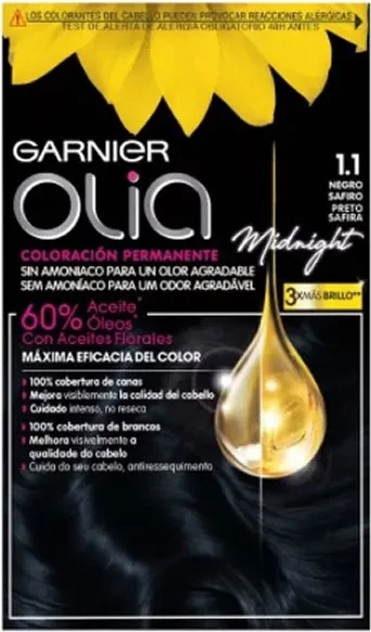 Barva za lase 1.10 Black Sapphire, Garnier Olia, unisex