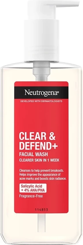 Gel za čiščenje obraza Clear & Defend+ Neutrogena, 200 ml