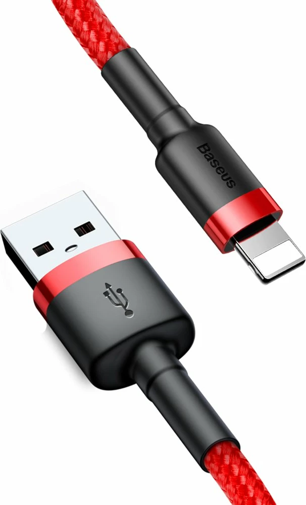 Kabel USB-A v Lightning, 0,5 m, 2,4 A, rdeč, Baseus Cafule CALKLF-A09