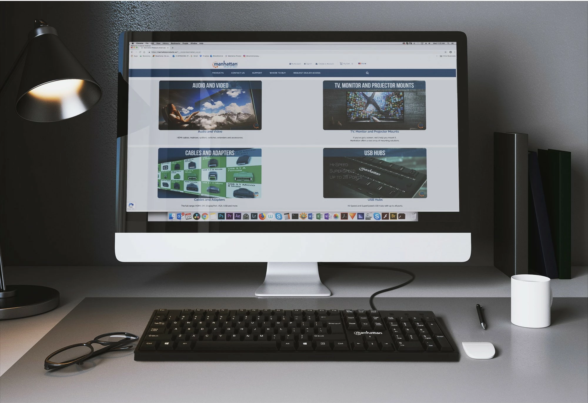 Tastatura MANHATTAN USB, črna