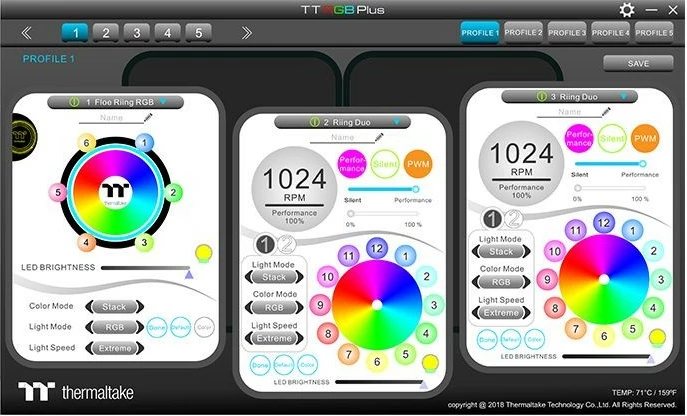 Vodeno hlajenje za procesor RGB 360, 3 RGB ventilatorji, Thermaltake Floe DX TT Premium Edition
