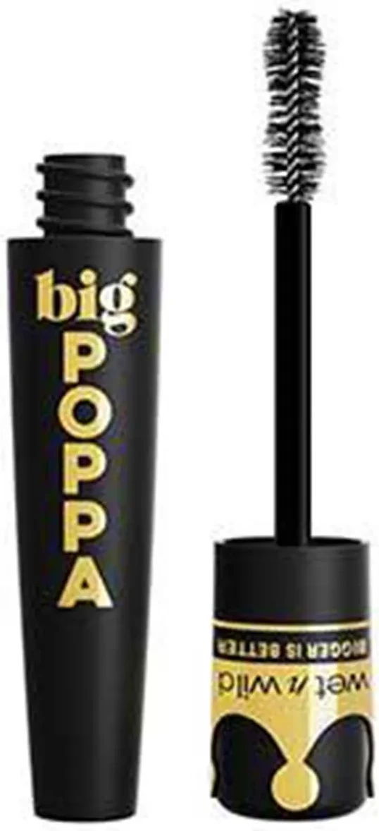 Maskara za volumen in podaljšanje Wet n Wild Big Poppa Blackest Black, 1 kos