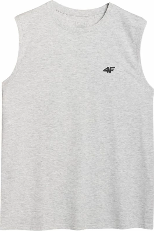 Brezrokavnik iz bombaža 4F, siv - moška majica