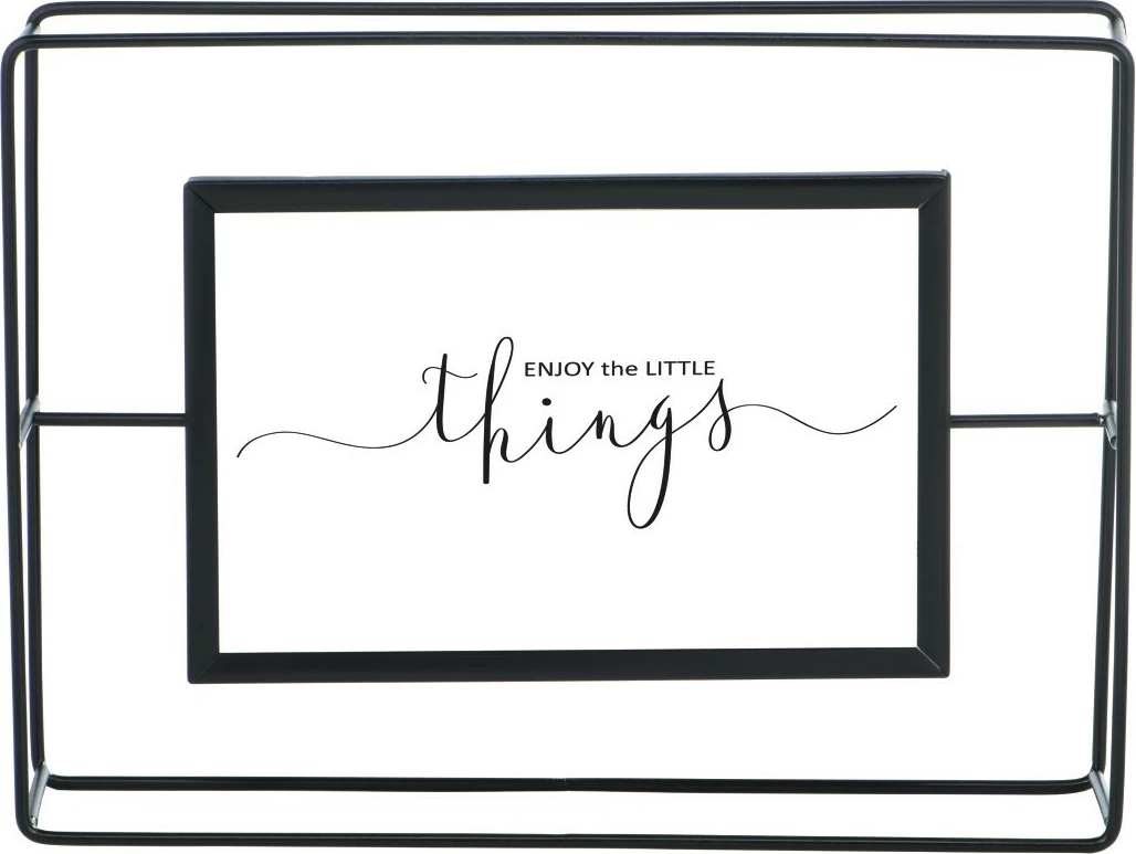 Portretna okvir 10x15, kovina, črn Hama