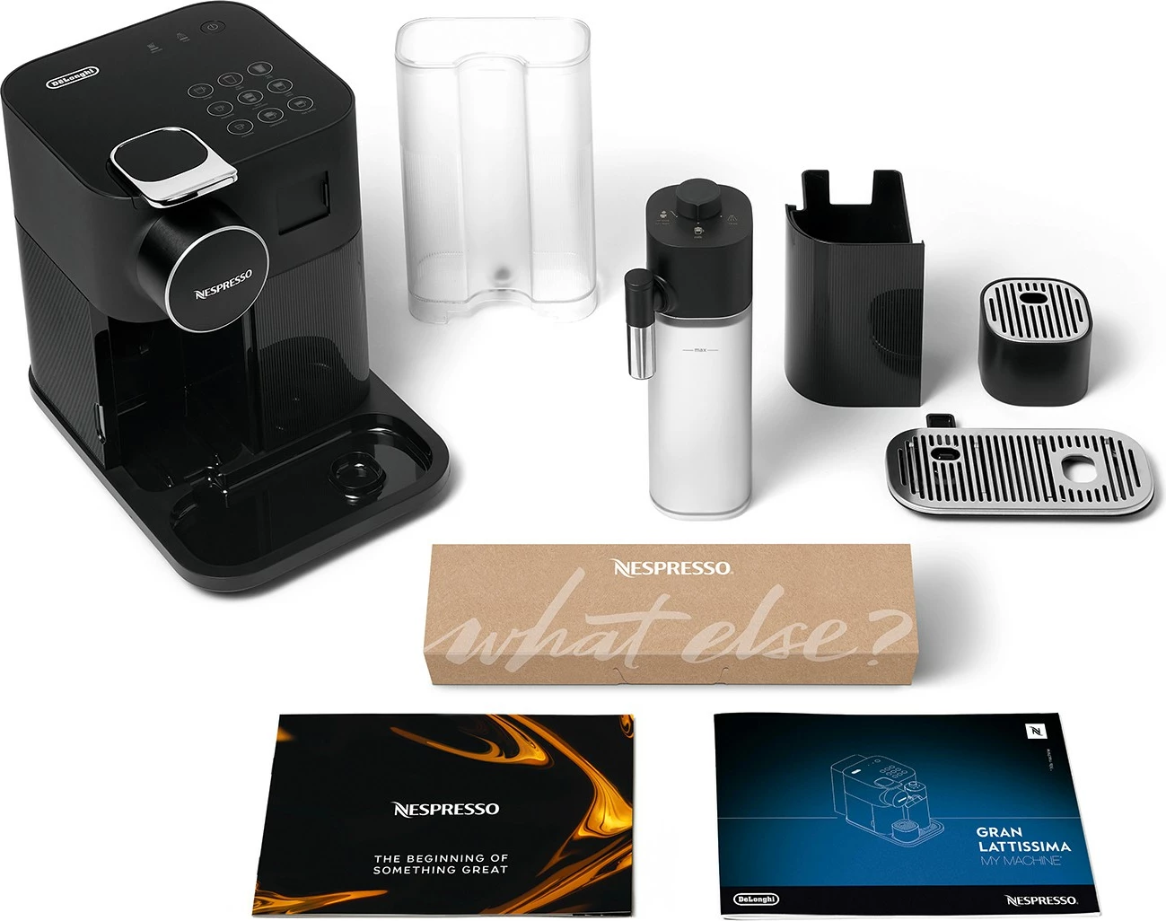 Aparat za kapsule za kavo DeLonghi Nespresso Lattissima Gran EN 640.B, 1 L, črn