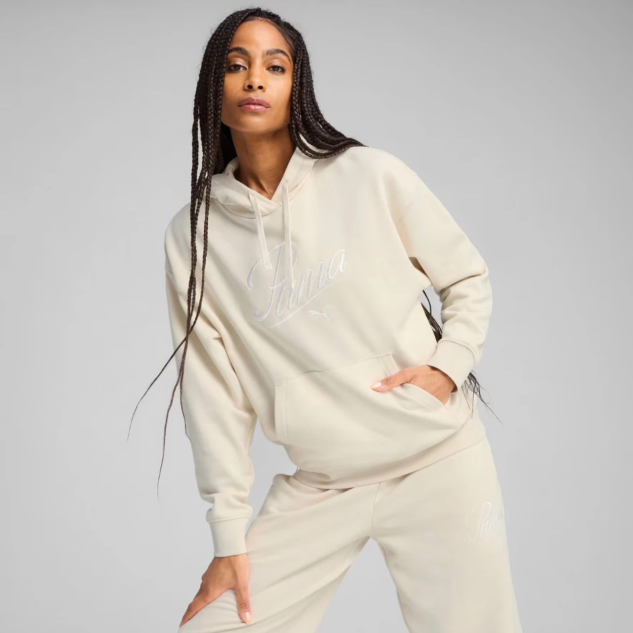 Pulover za ženske Puma, krem