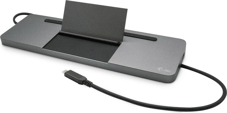 Ergonomična metalna postaja za priklop I-Tec USB-C 4K, siva