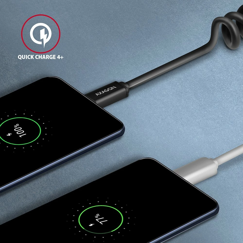 Kabel USB-C na USB-C, AXAGON BUCM-CM20TB Twister, 1,1 m, črn Kabel USB-C na USB-C, AXAGON BUCM-CM20TB Twister, 1,1 m, črn