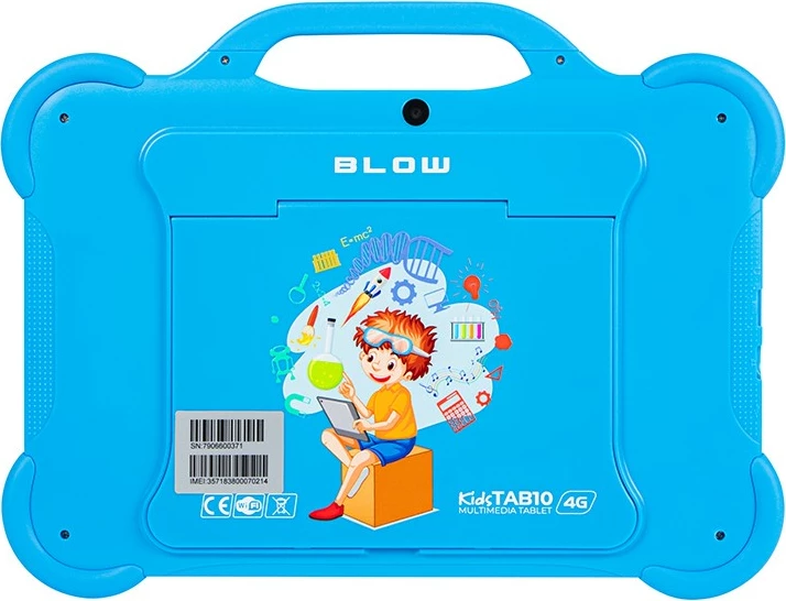 Tablični računalnik za otroke BLOW KidsTAB10 4G, 10,1", 4 GB RAM, 64 GB, Android 12, modra z ovitkom