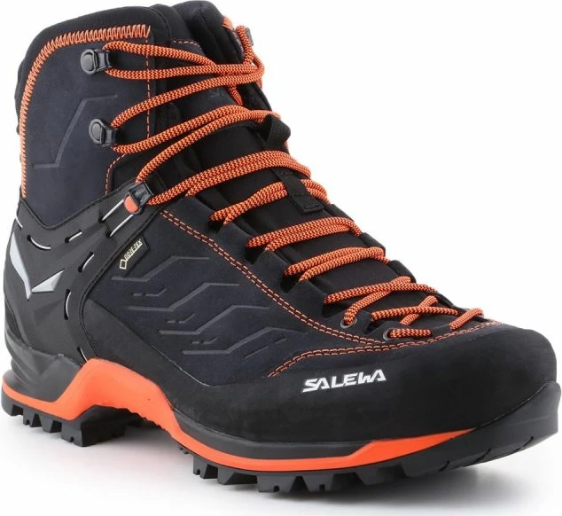 Gorske tekaške čevlje Salewa Mtn Trainer GTX MID, črno-oranžni