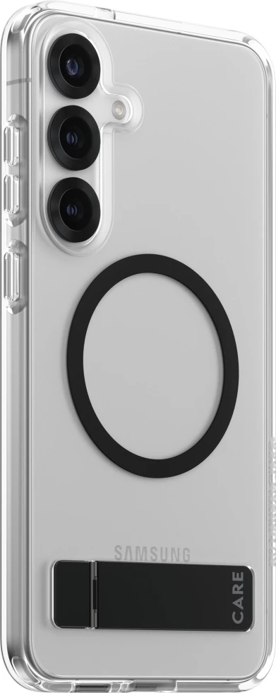 Ovitek z nogico in QI PanzerGlass CARE za Samsung Galaxy S25+, prozoren