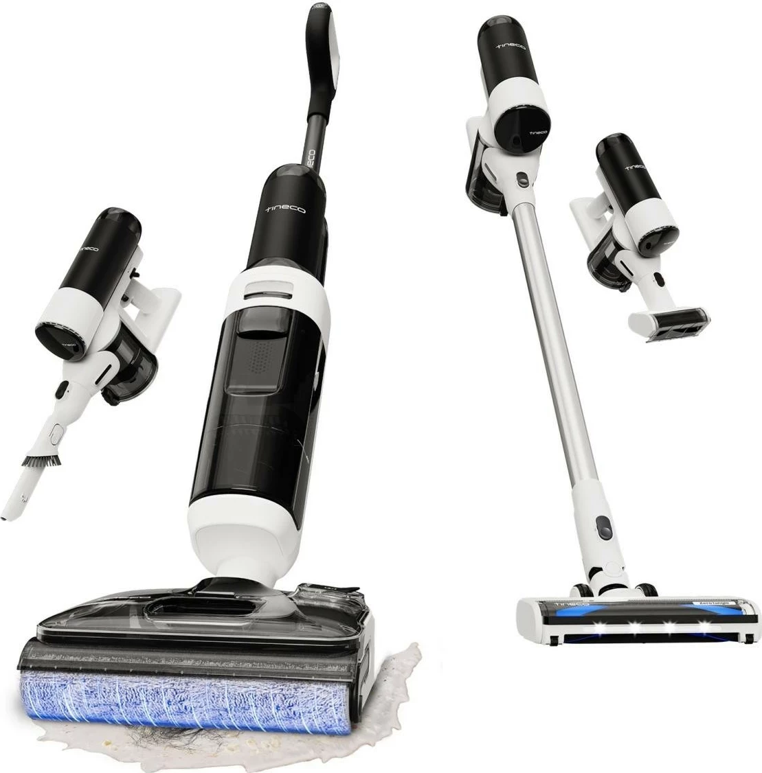 Brezžični sesalnik za mokro in suho čiščenje Tineco Floor One Switch S6 Stretch Plus, bel