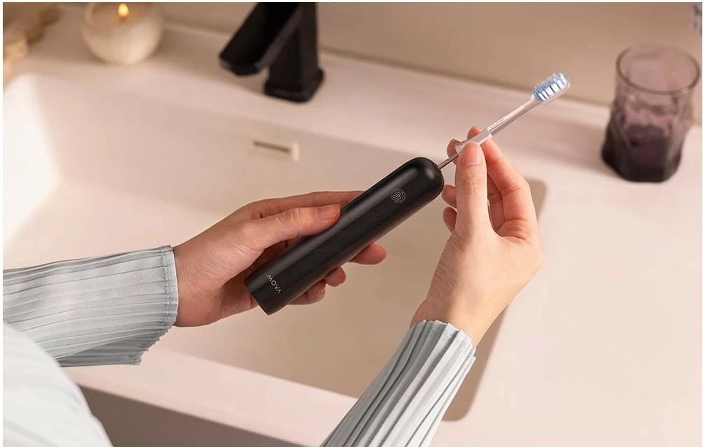 Sonična zobna ščetka Mova MovaFresh, 3 načini čiščenja, črna