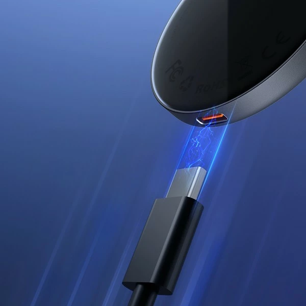 Brezžični polnilec MagSafe Qi2 AUKEY LC-MC10, 15 W, USB-C, črn