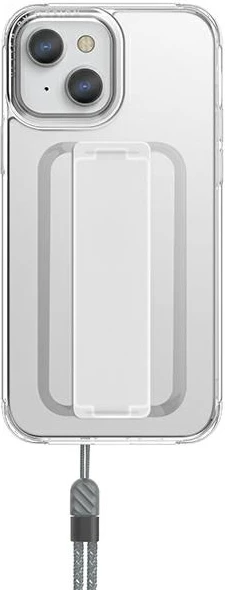 Ovitek za telefon UNIQ Heldro za iPhone 13, prozoren, z zapestnim trakom