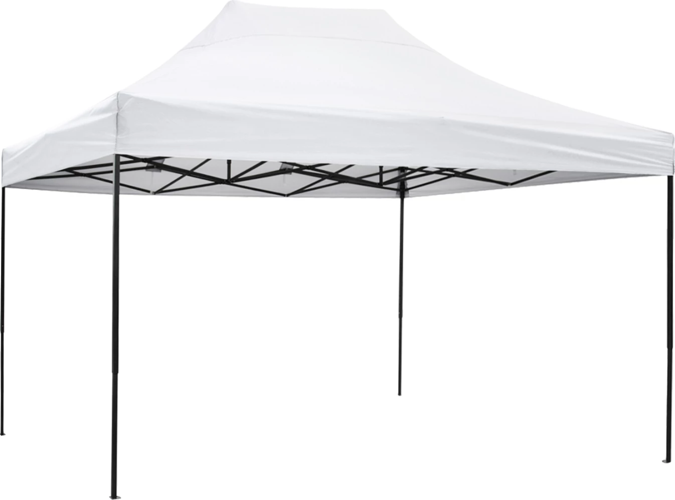 Zložljiv kovinski paviljon MATTHEW FH6311 s črnim okvirjem in belo senčnico 3x4.5x3.10Hm