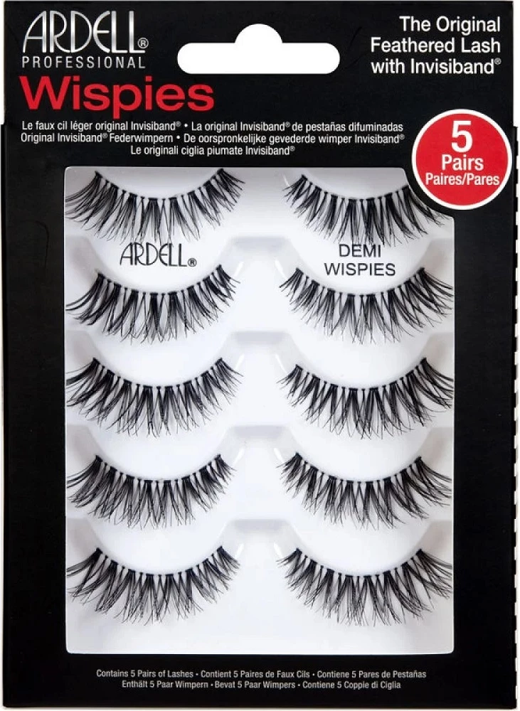 Umetne trepalnice Demi Wispies Ardell, večpakiranje, 5 parov, črne