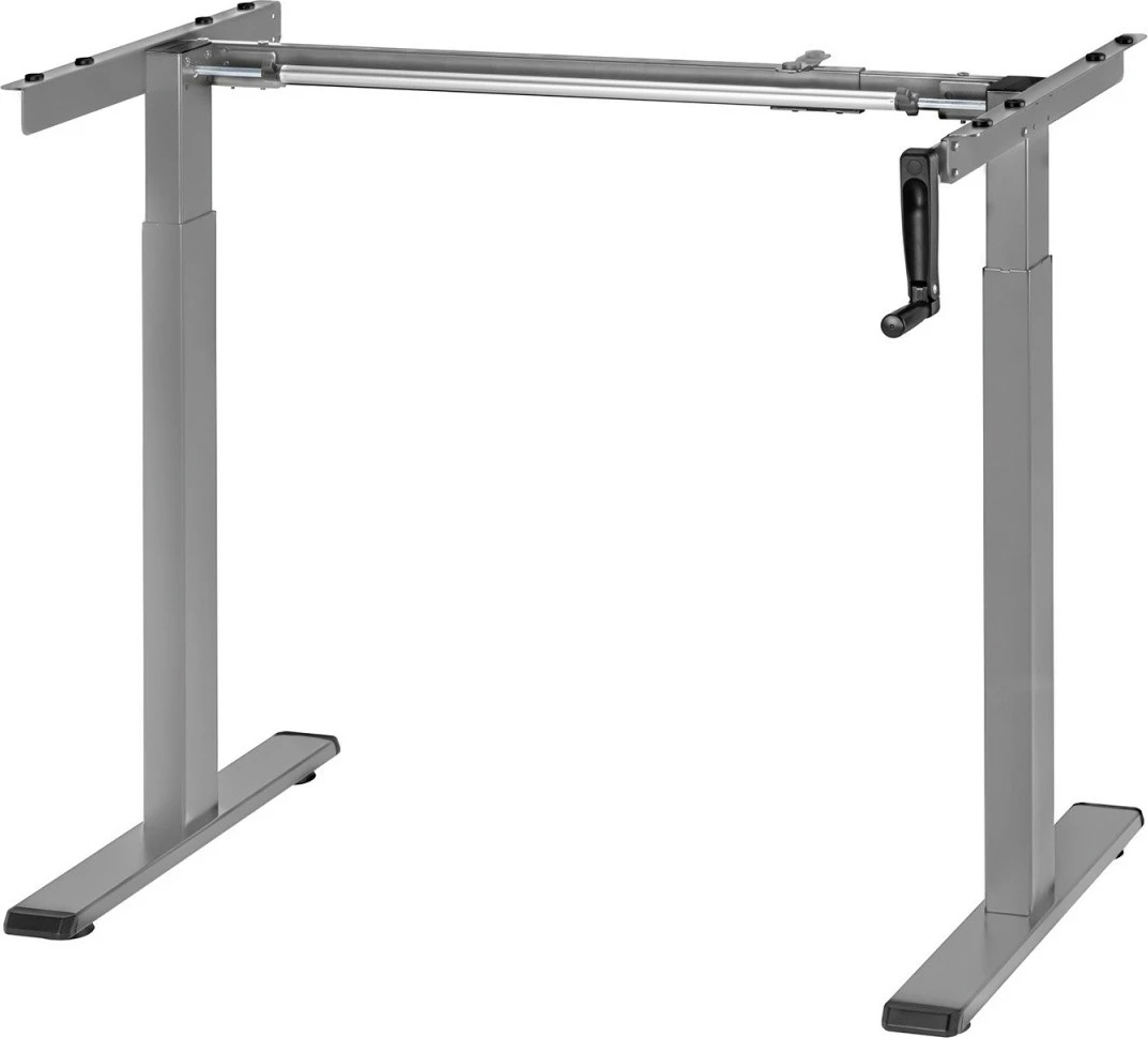 Korniza za mizo, ročno nastavljiva višina 70–118 cm, brez plošče, 60 kg, Maclean MC-790NG, siva