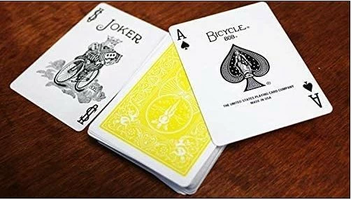 Igralne karte, Bicycle Rider Back, poker velikost, rumene