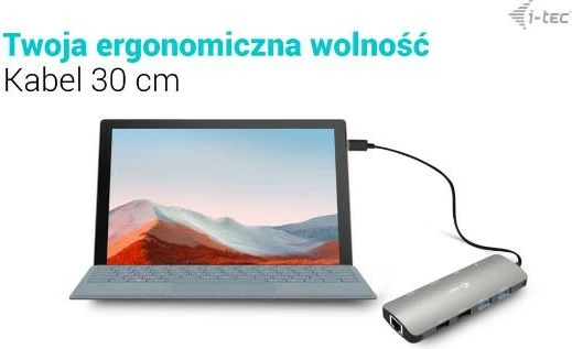 Računalniško ohišje za dok i-tec C31NANOHDM2DOCPD, 2x HDMI, USB-C, 100W, kovina, črno