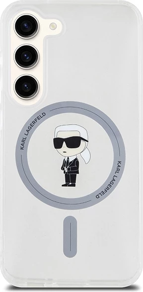 Prozoren ovitek Karl Lagerfeld IML Ikonik MagSafe za Samsung Galaxy S23