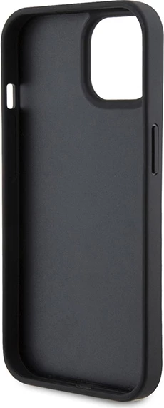 Ovitek za telefon za iPhone 15 6,1\", Twist kovinski logotip, črn - Ferrari FEHCP15SPTWK