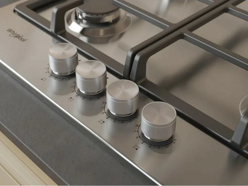 Plinska kuhalna Whirlpool TGML661IXR, 4 gorilniki, inox