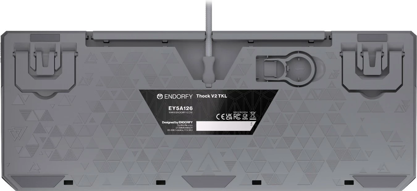 Mehanska tipkovnica 80% (TKL) Thock V2 Endorfy, RGB, Hot-Swap, USB-C, siva