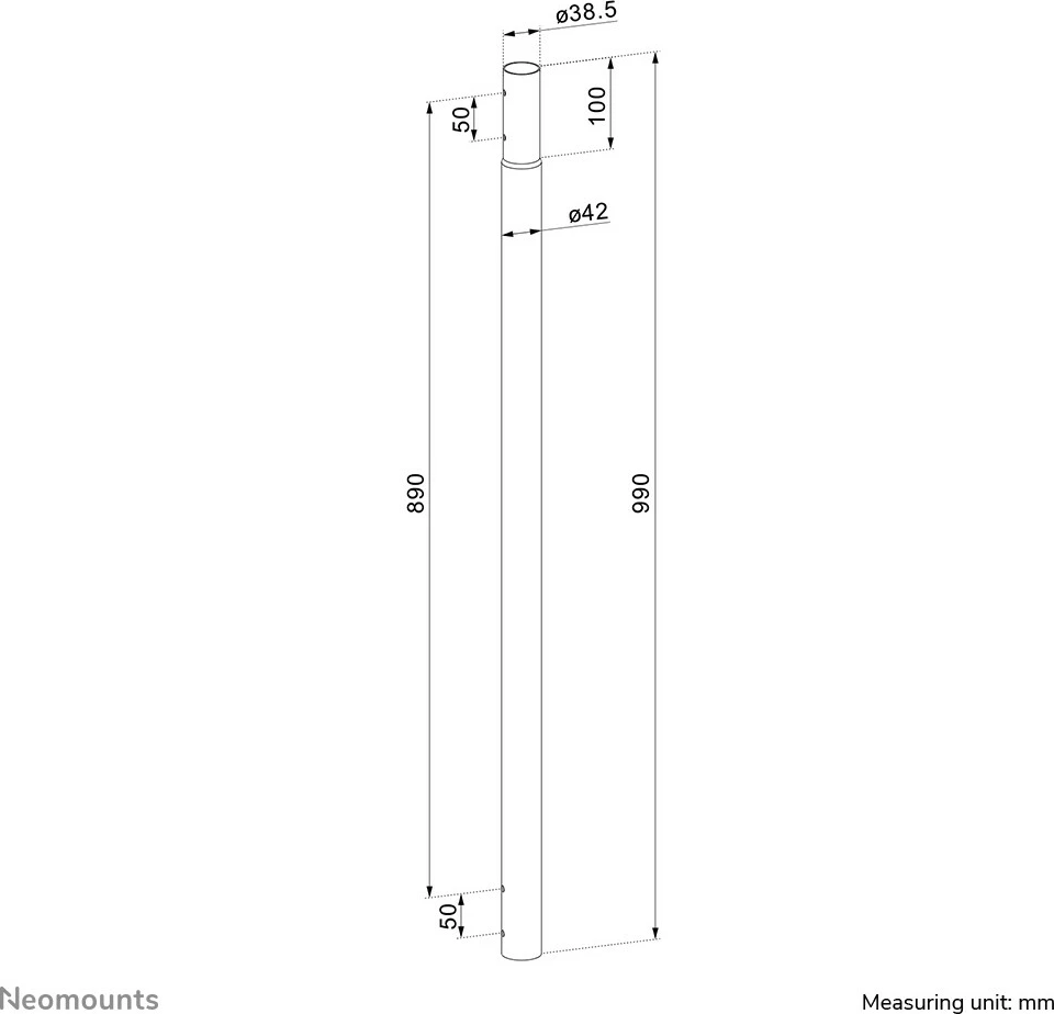 Podaljševalna palica za nosilec zaslona CL25-540BL1/CL25-550BL1, Newstar, metalna Podaljševalna palica za nosilec zaslona CL25-540BL1/CL25-550BL1, Newstar, metalna