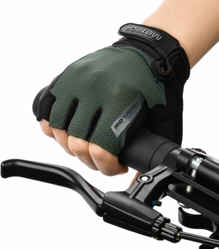 Rokavice za kolo za ženske Meteor, črno/zeleno