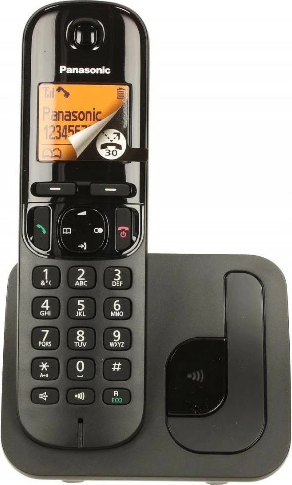 Brezžični telefon Panasonic KX-TGC210, DECT, črn
