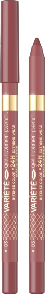 Svinčnik za konturo ustnic Variety Waterproof Gel Lip Contour Pencil 03 Eveline Cosmetics, za ženske, 1 kos, 03