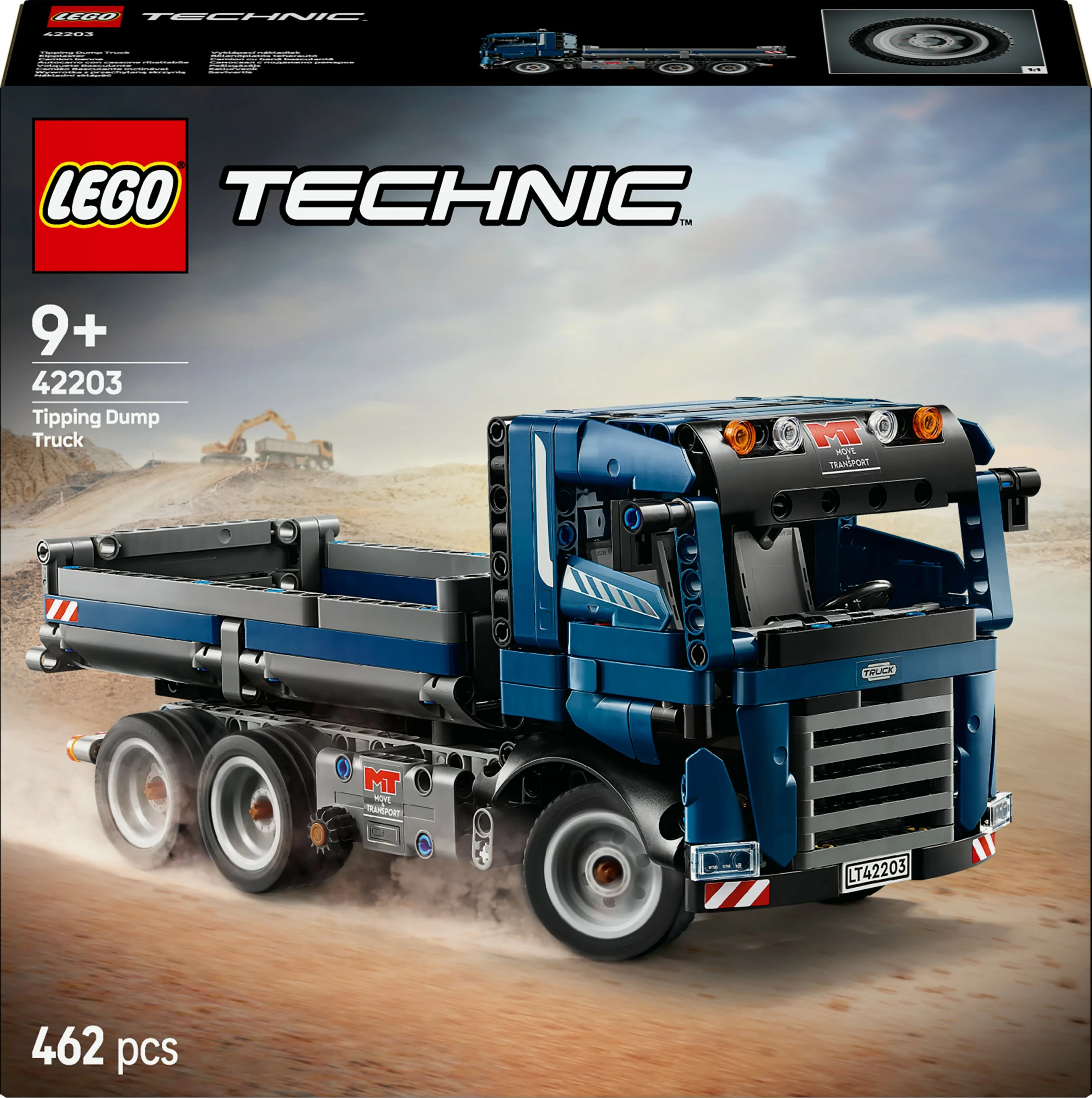 Gradbeni komplet LEGO Technic premetni tovornjak, 462 kosov, večbarven