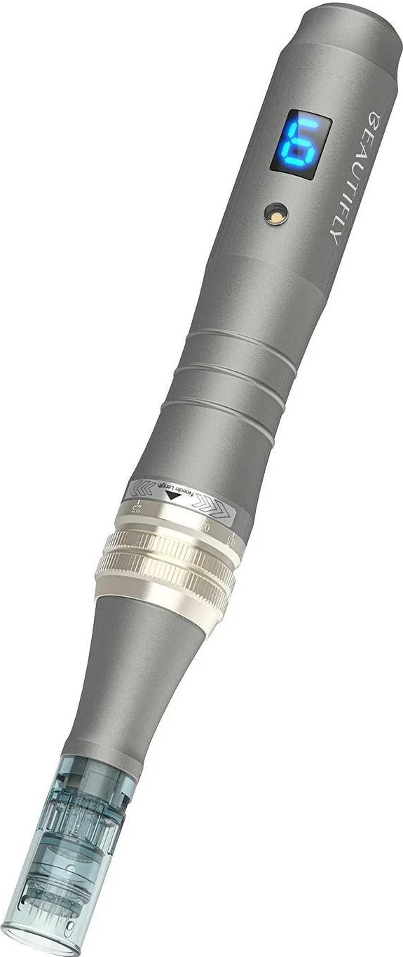 Mezoterapijska naprava z mikropiglavami Beautifly RevitaDerm PRO, siva