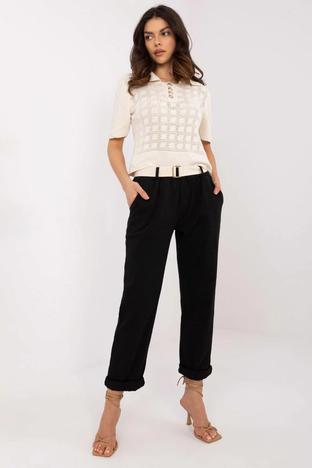 Hlače ženske Italy Moda 208689, črne