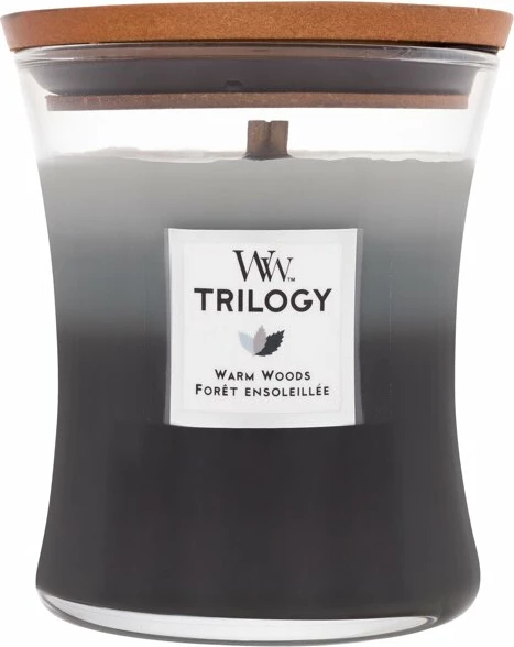 Aromatična sveča WoodWick Trilogy Warm Woods, 275 g