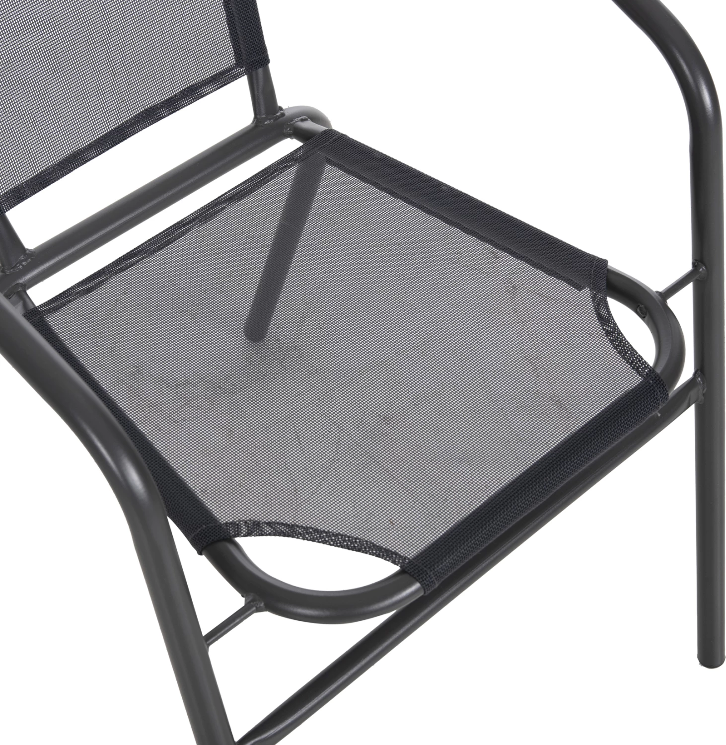 Vrtni naslanjač LEDAN FH5977.01 kovina in tekstilen v sivi barvi 55x58x72H cm